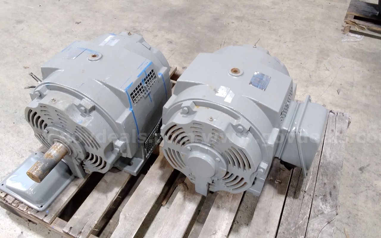 Lot of (2) Used, Nema Premium 40HP 3Ph induction motors.