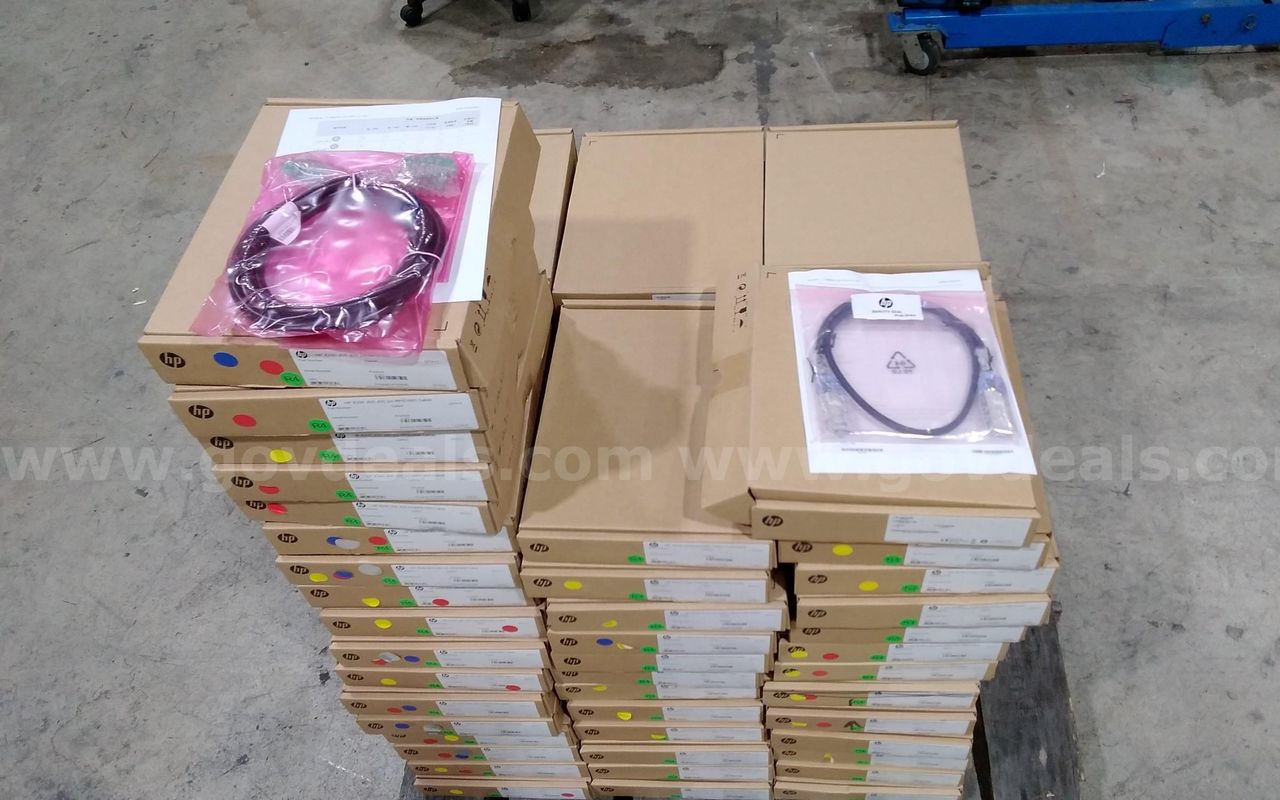 Lot of (77) HP communication computer cables. New/Old stock.