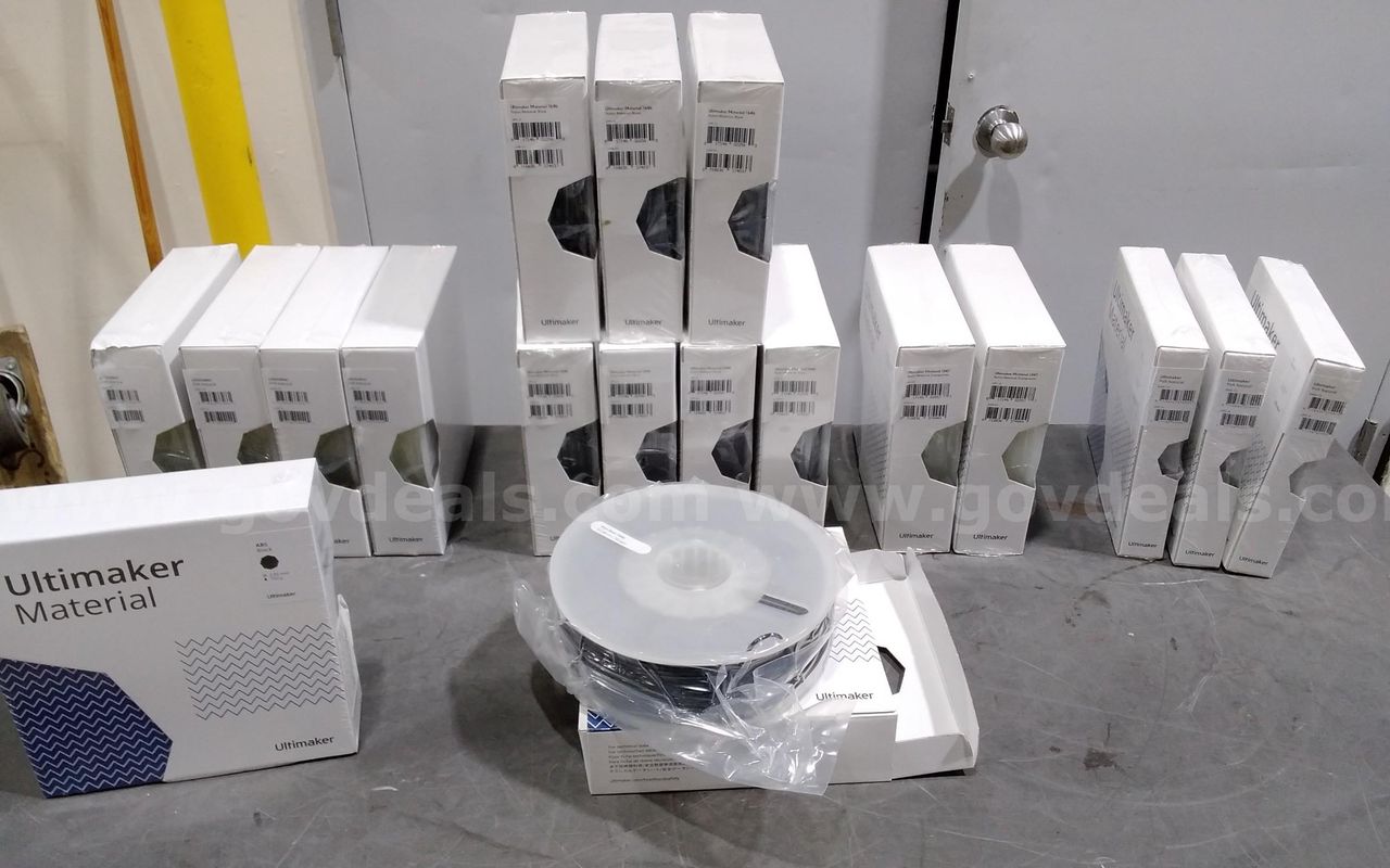 Lot of (18) Ultimaker Material / Filament for 3D printer. New / Old stock.