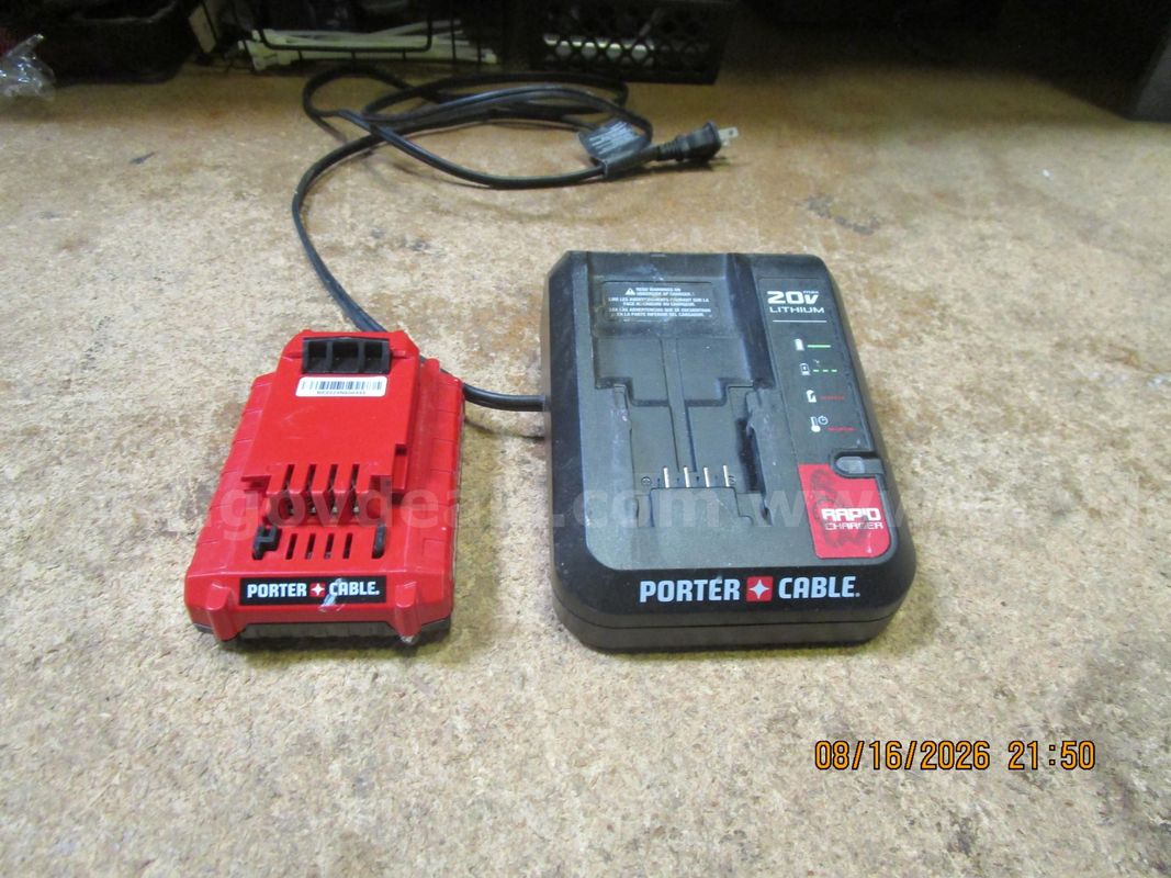 Porter & Cable Charger W/Battery
