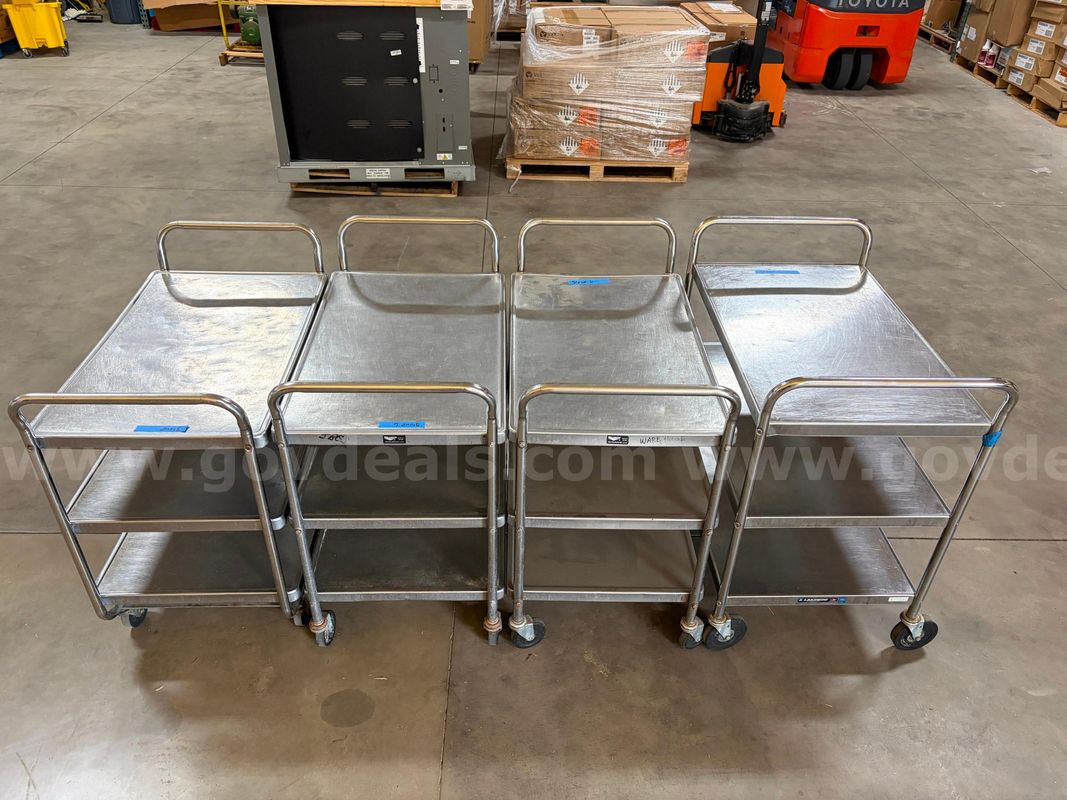 Lot of 4 Stainless Steel Carts