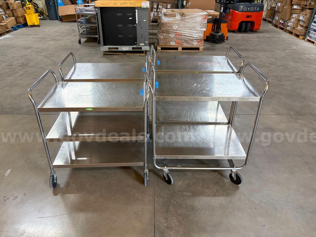 Lot of 4 Stainless Steel Carts
