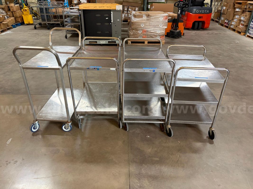 Lot of 4 Stainless Steel Carts