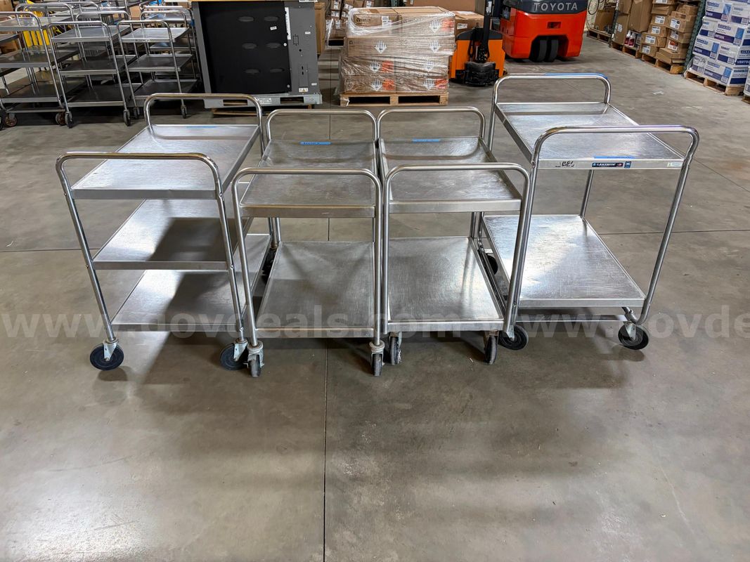Lot of 4 Stainless Steel Carts