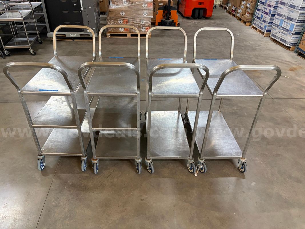 Lot of 4 Stainless Steel Carts