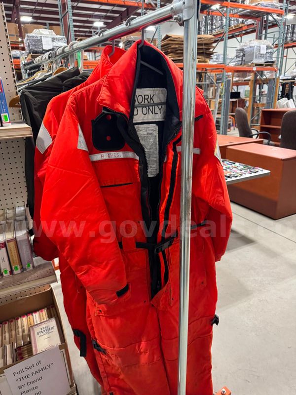 Lot of 2 – Stearns Type V PFD Anti-Exposure Coverall Suits, Adult Large