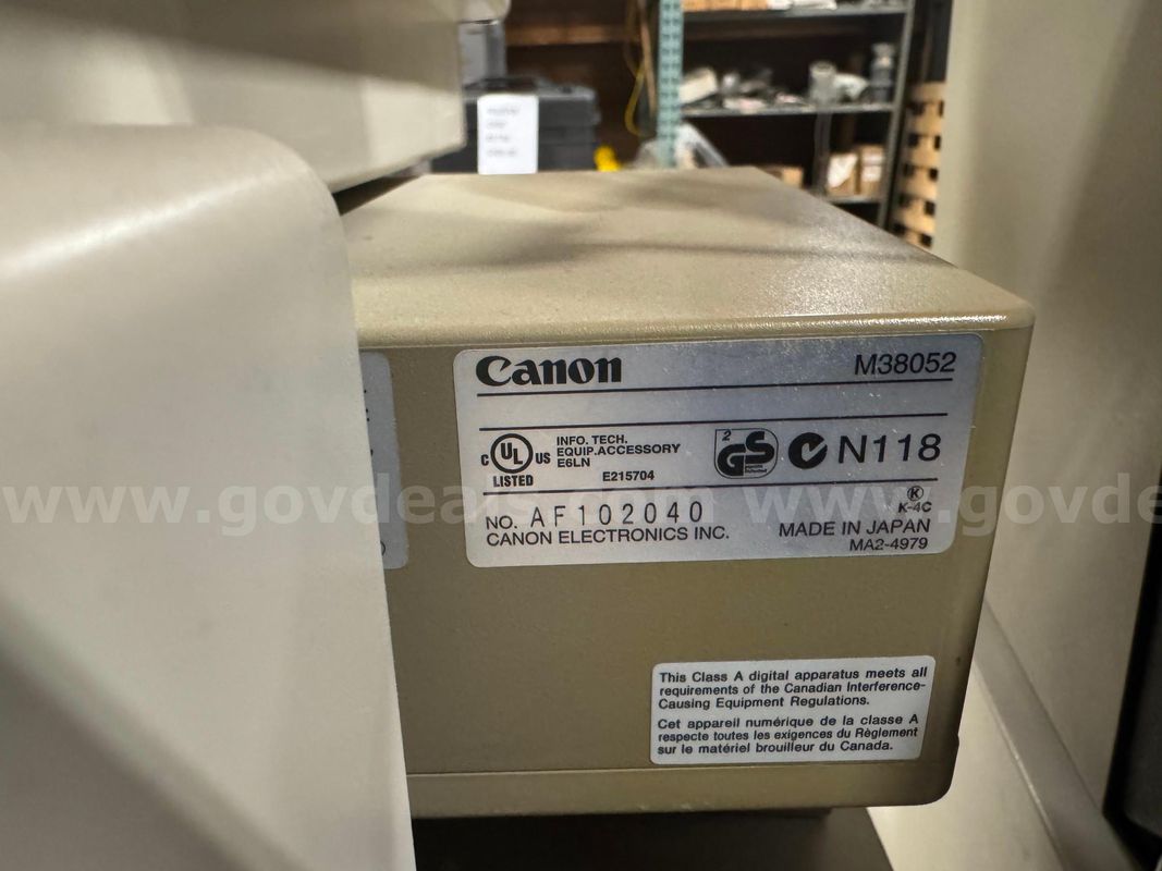 Lot of 2 – Vintage Microfilm/Microfiche Readers, Canon Microprinter 90 and Micron 785, with Carts