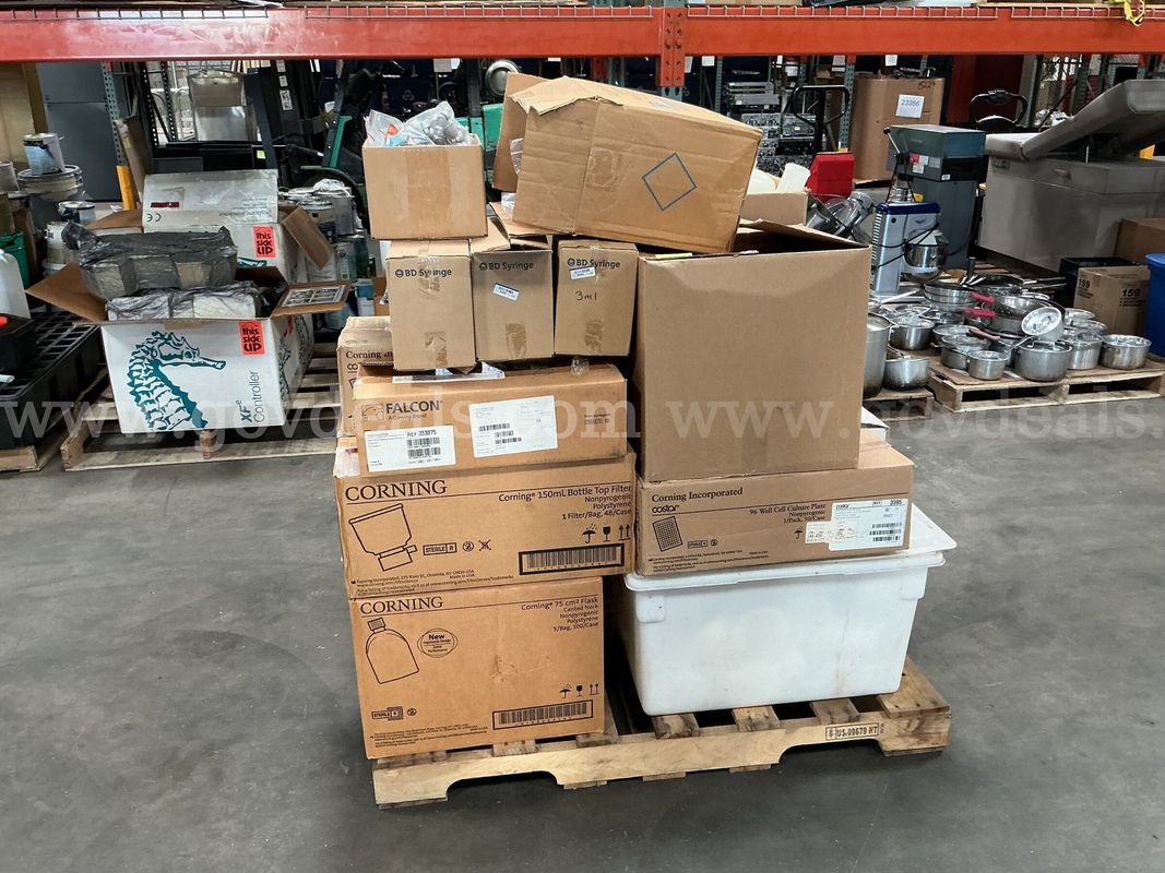 Pallet of Lab Plastic