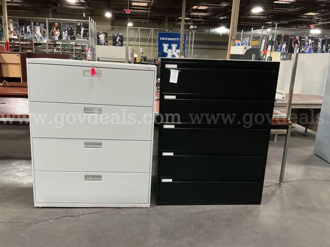 1 - 5 -Drawer and 1 - 4 Drawer Lateral Filing Cabinet.