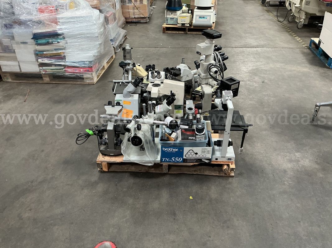 Pallet of Microscopes