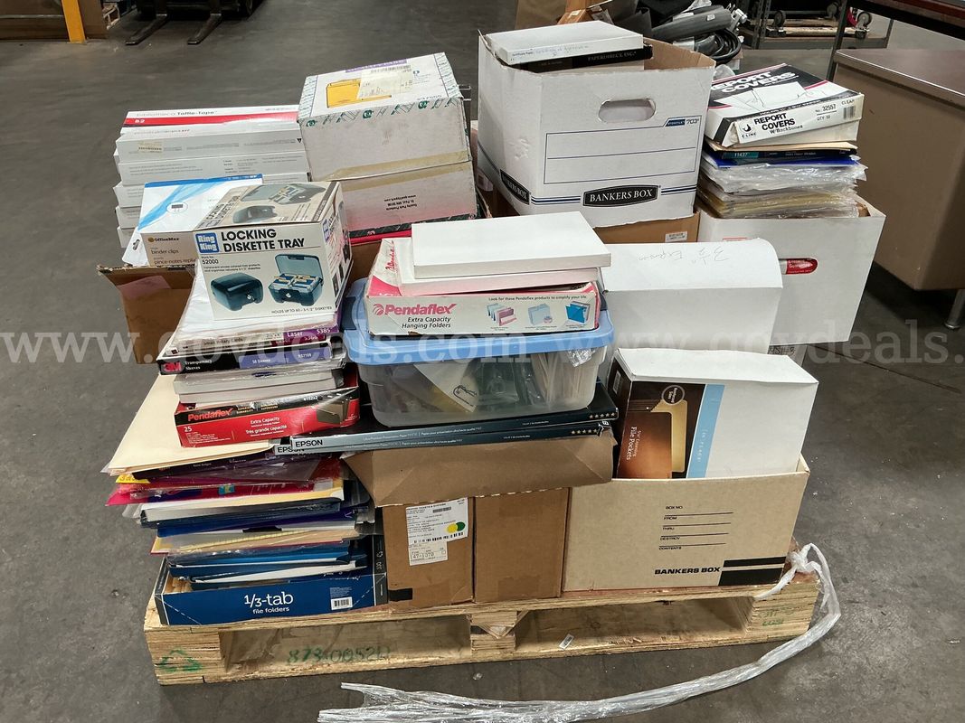 Pallet of Office Supplies.