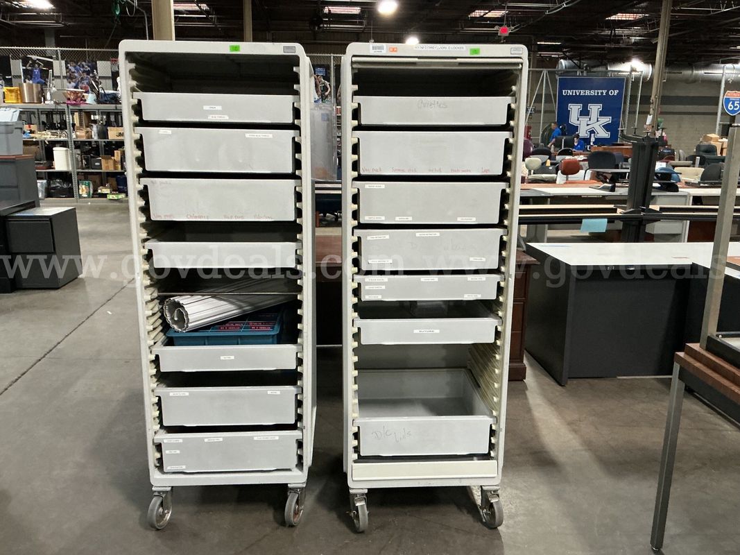 2 - Rolling Medical Cabinets.