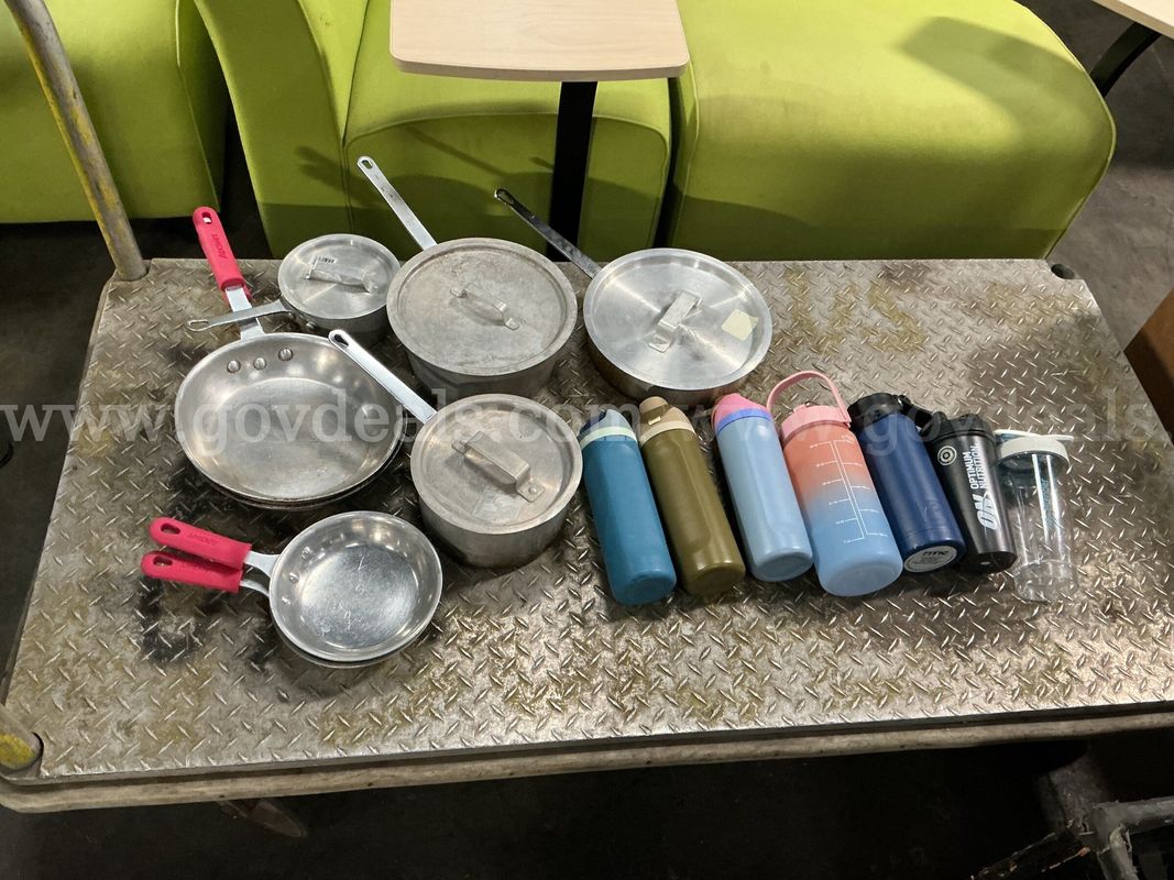 Pots , Pans and Water Bottles