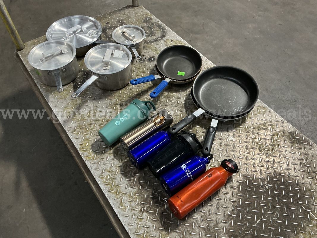 Pots , Pans and Water Bottles