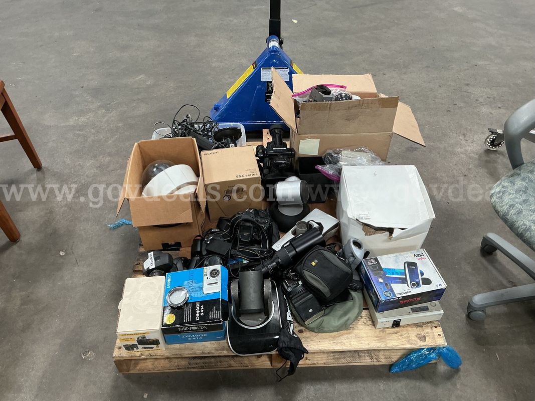 Pallet of Assorted Cameras and Accessories