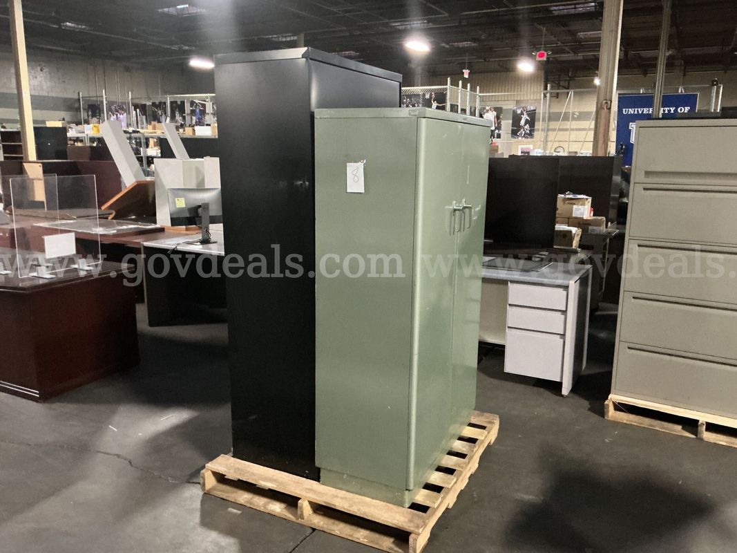 2 - Metal Storage Cabinets.