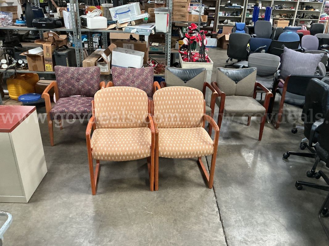6 - Wood and Upholstery Chairs.