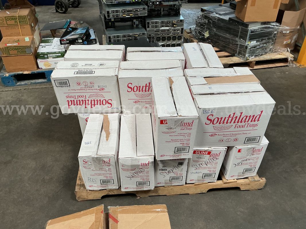 Pallet of Food Trays