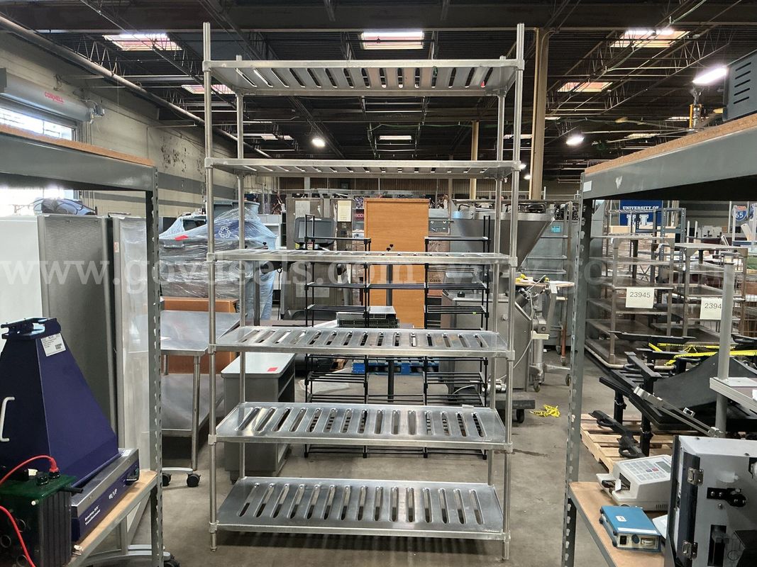 Stainless Steel Shelving Unit.