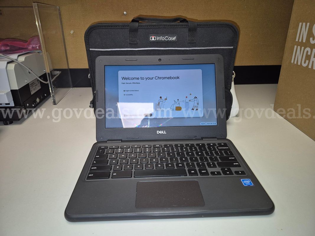 Dell 11.6" Chromebook 3100 with cases. Most also have a power supply. Total of 17.