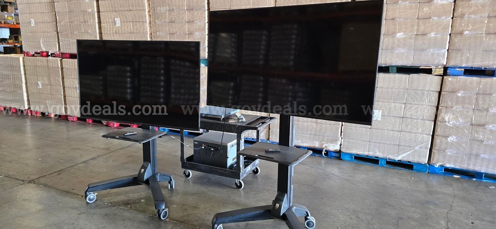 LOT of TWO SHARP 70" Mobile TV's