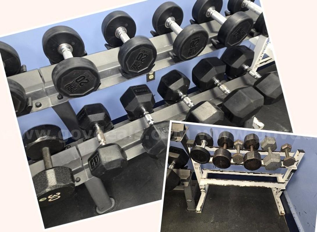 (27) Dumbbells with 2 Racks
