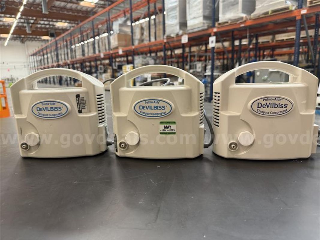 DEVILBISS 3655DPULMO-AID COMPACT COMPRESSOR NEBULIZER X 3