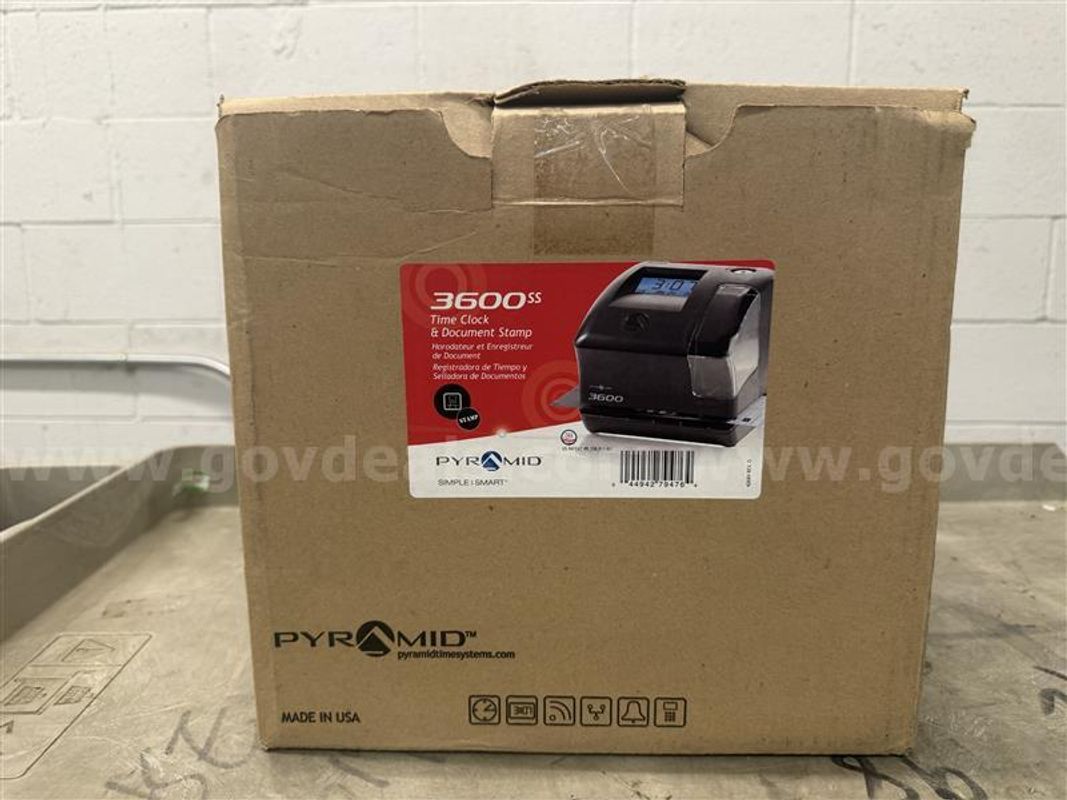 Pyramid 3600ss Time Clock & Date Stamp, Sn#00003600ss20259026