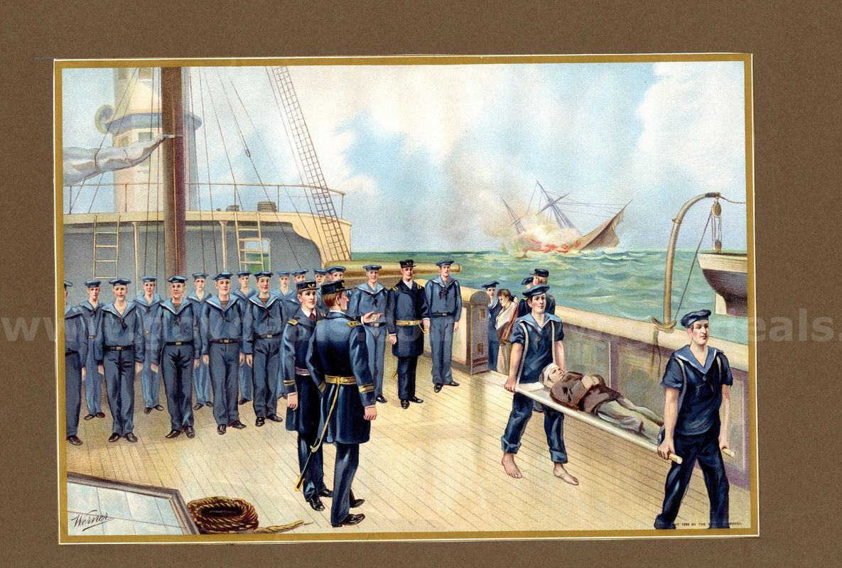 Lot of 5 U.S. Navy Prints