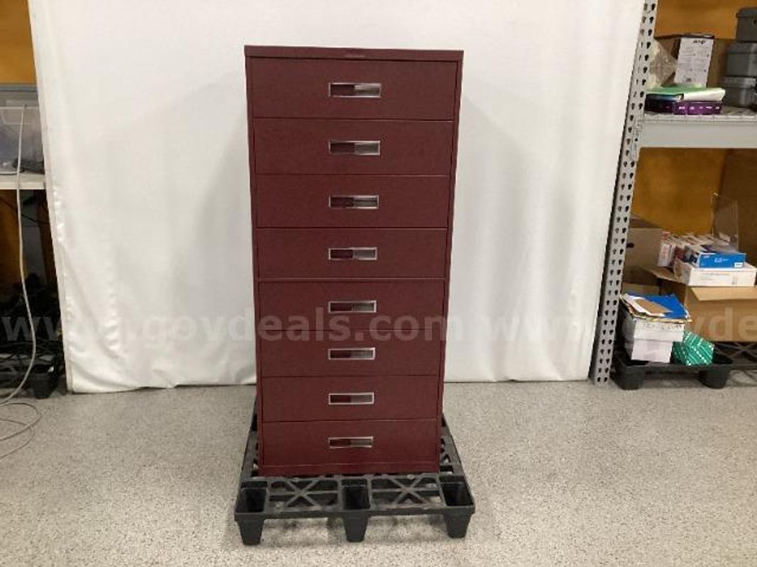Maroon 8 Drawer File Cabinet