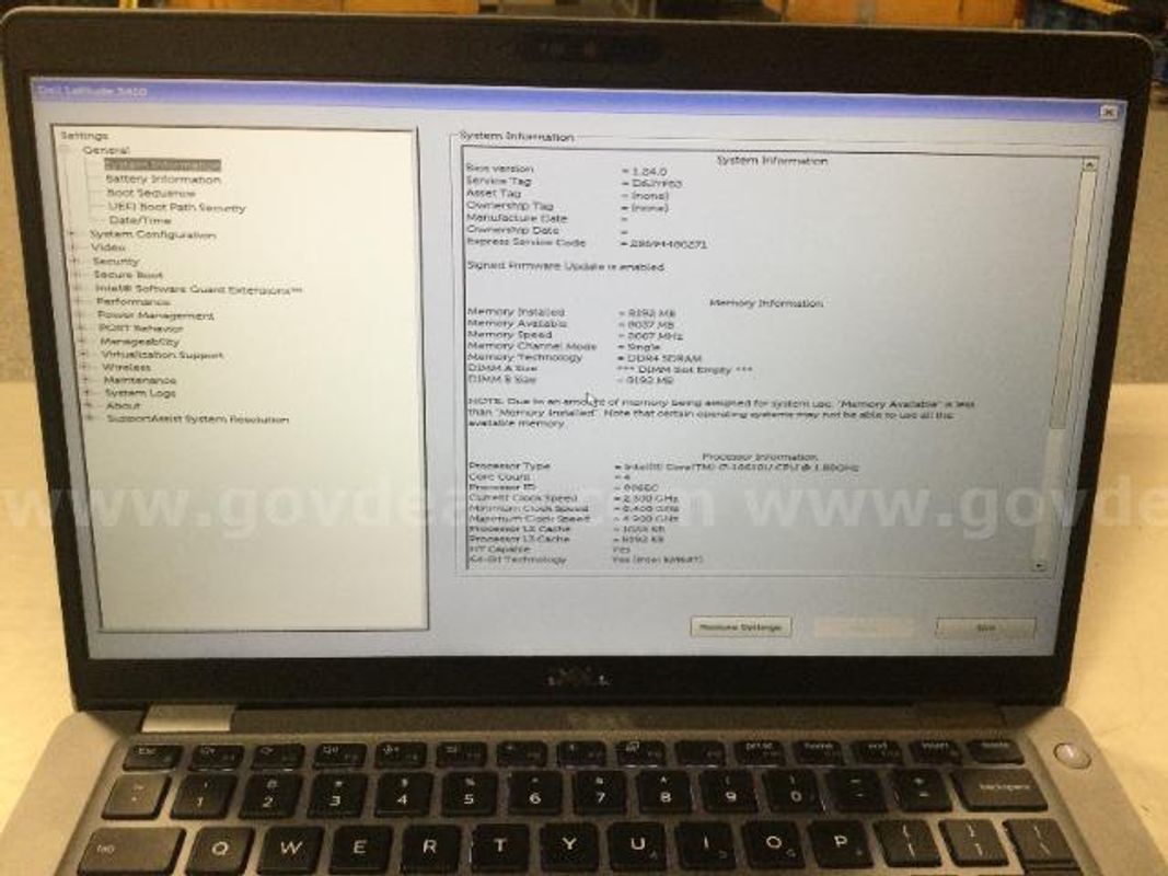 Dell Latitude 5410 i7-10610U @1.80 GHz