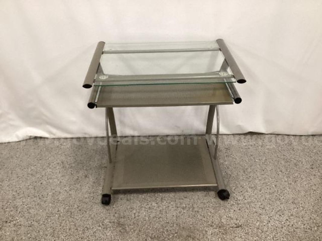 Altra Easy2Go Glass Top Metal Computer Cart