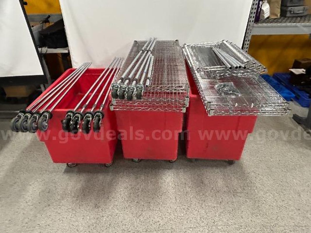 Lot of Shelving Rack Parts