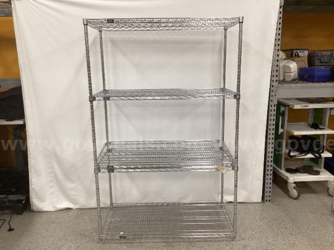 Nexel 5 Shelf Chrome Wire Shelving Unit
