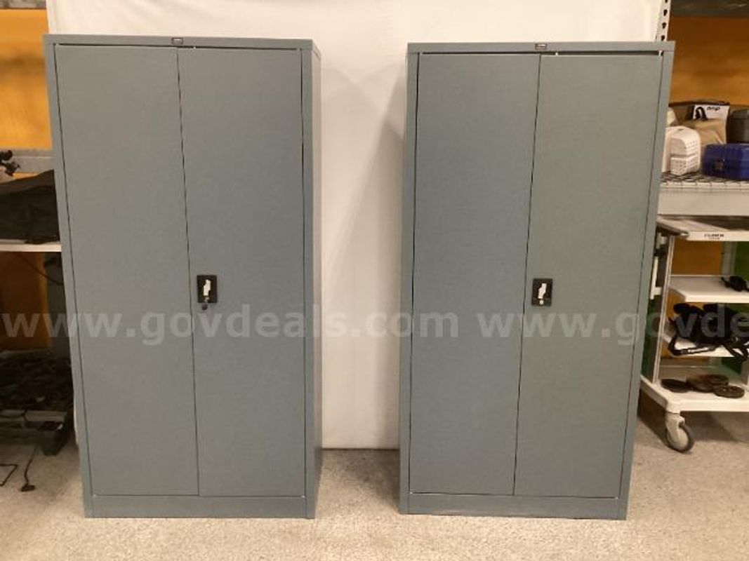 2 Global Industrial Steel Storage Cabinets