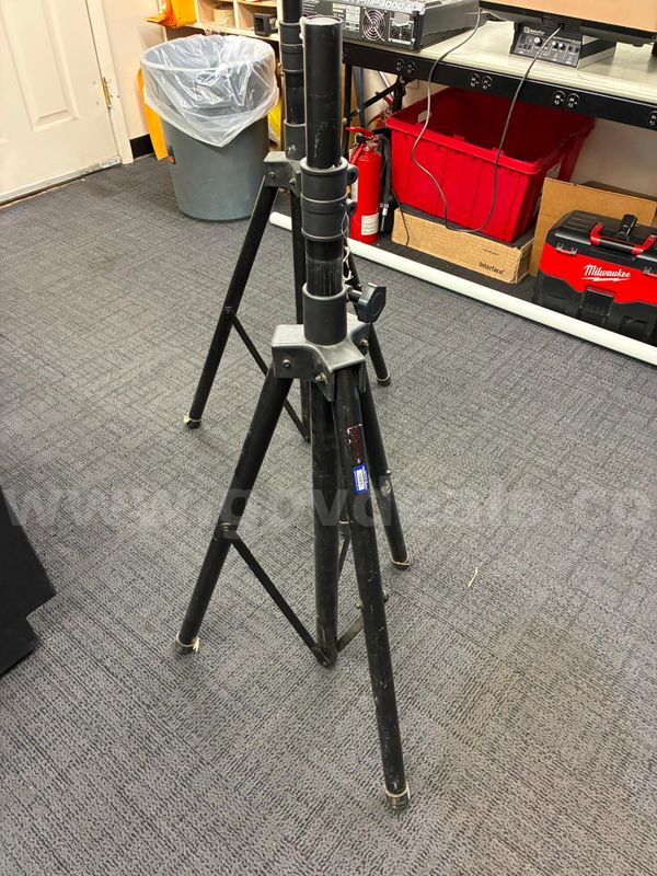 A PAIR OF MUSICIANS GEAR SPEAKER STANDS
