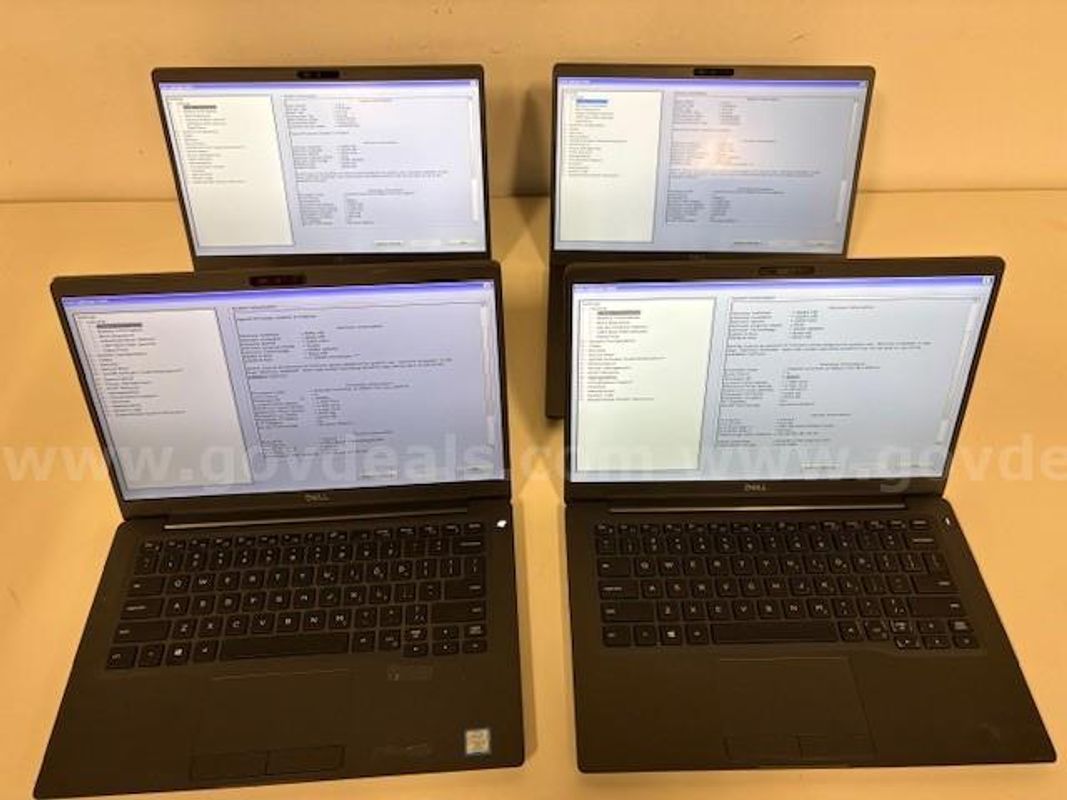Lot of 4 Used Dell Latitude 7400 Laptops