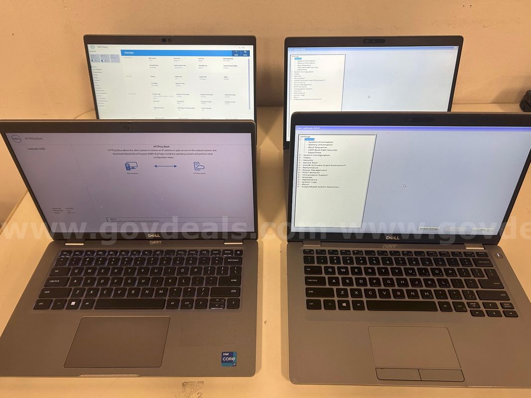Lot of 4 Dell Latitude Laptops