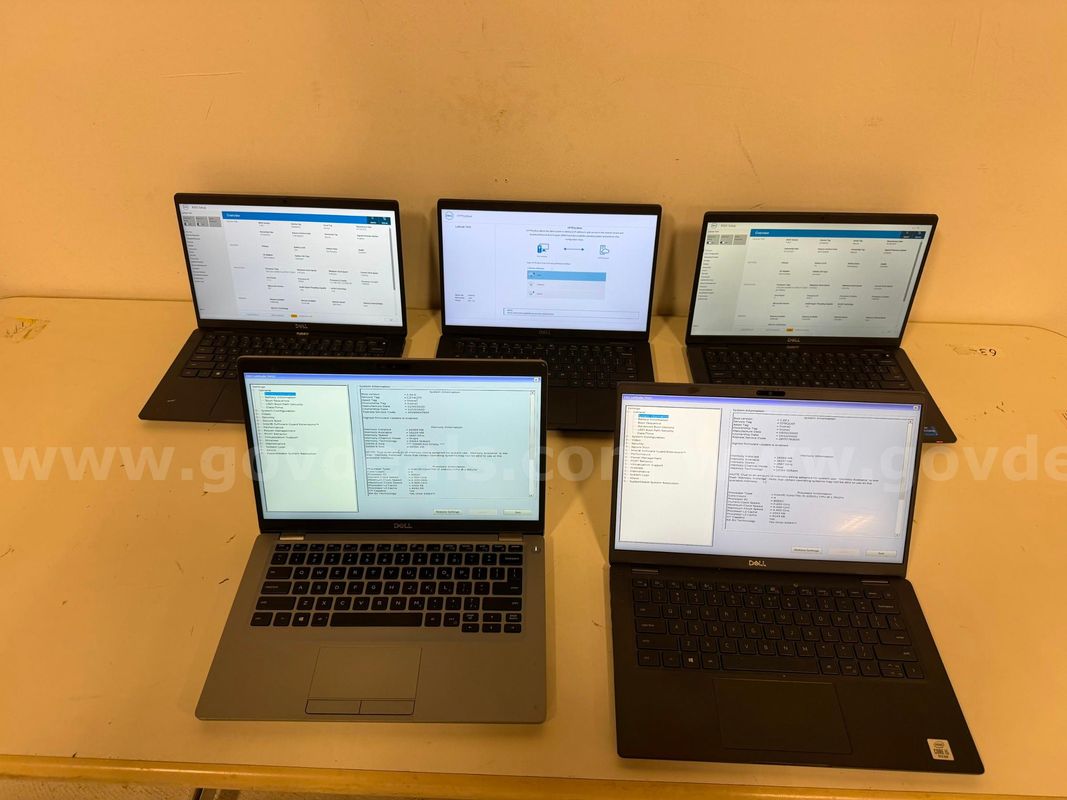 Lot of 5 Dell Latitude Laptops
