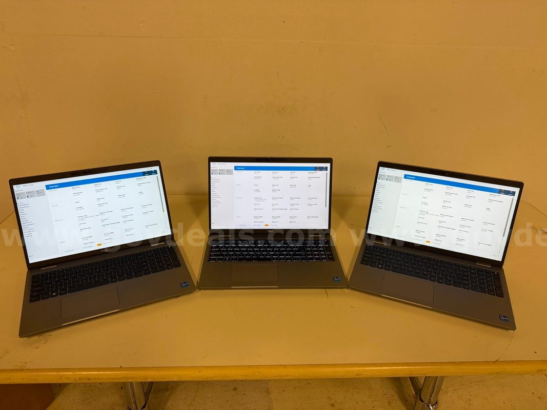 Lot of 3 Dell Latitude 5521 Laptops