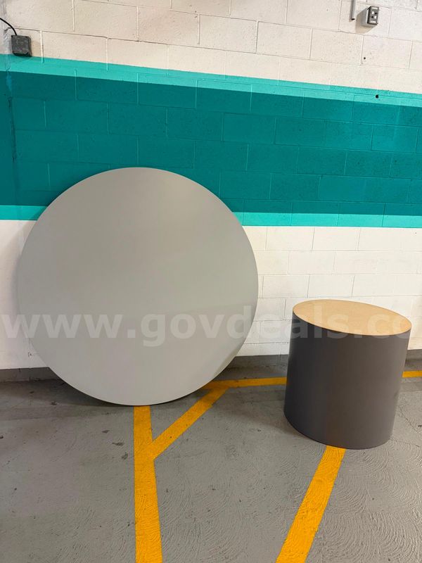 Gray Laminate 66" Round Conference / Meeting Table – Pickup in Los Angeles, CA (213)510-6994