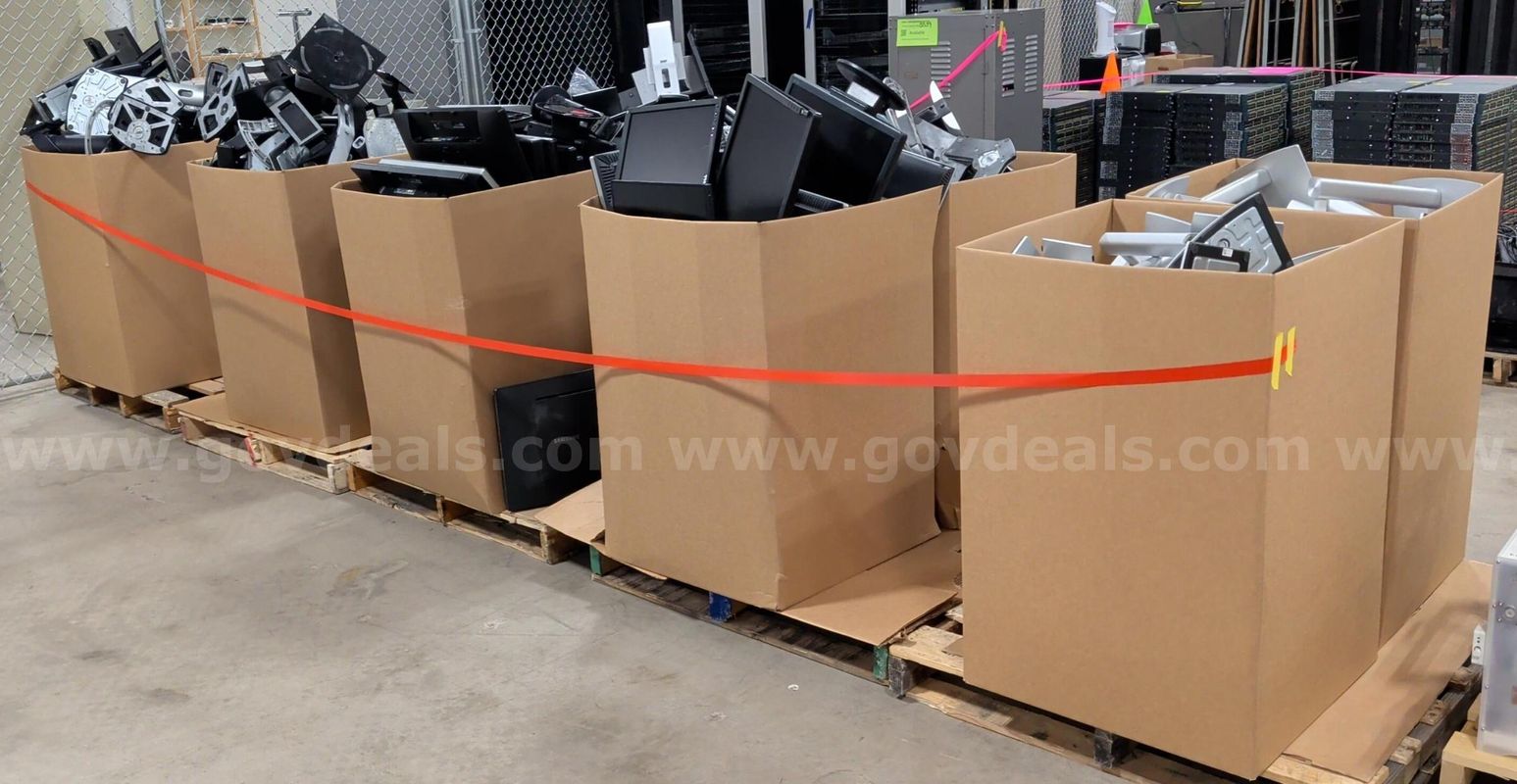 10 Bins of Monitors & Stands