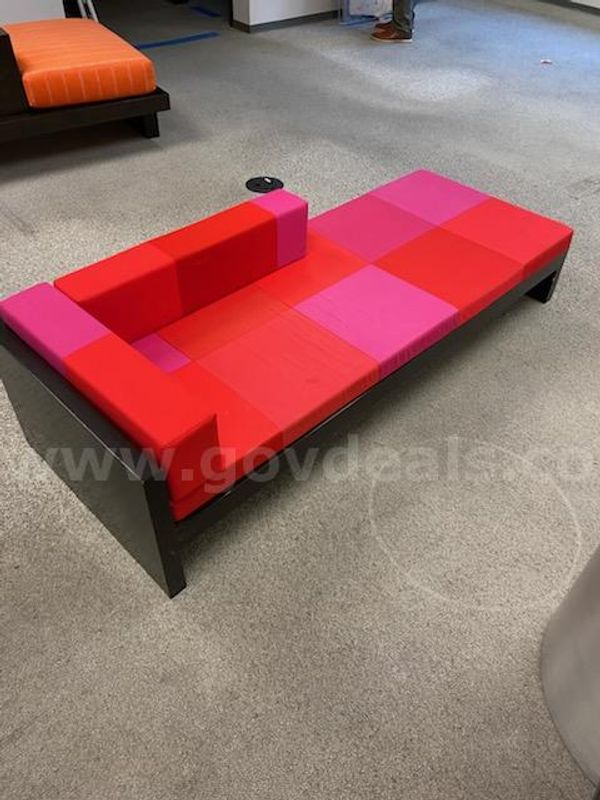 Modern Modular Lounge Sofa / Daybed - Red & Pink - Pick Up in Los Angeles