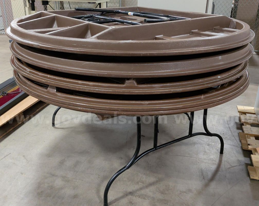 Lot of Folding Round Banquet Tables – 73" Diameter