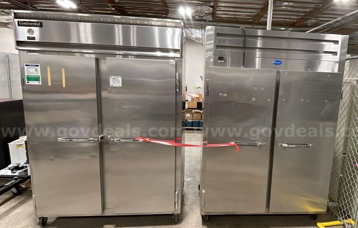 Lot of Commercial Stainless Steel Reach-In Refrigerators