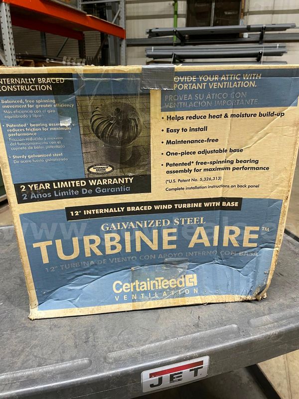 12" Galvanized Steel Turbine Vent