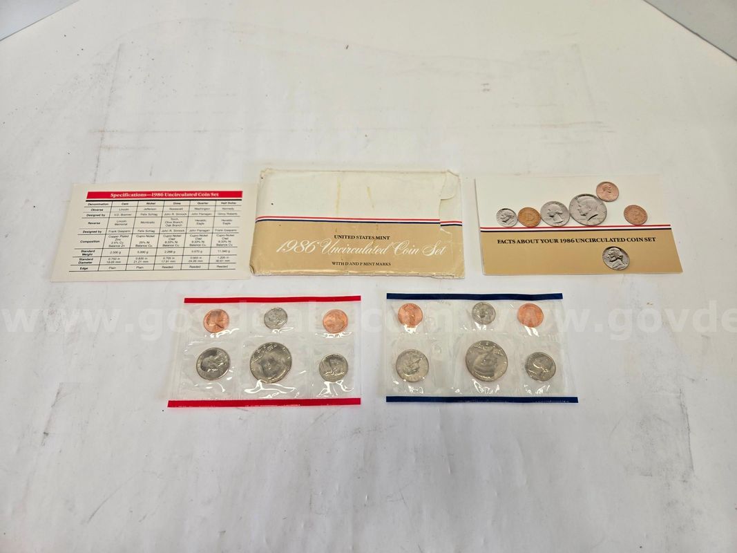 1986 Uncirculated US Coin Set (Anchorage, AK)