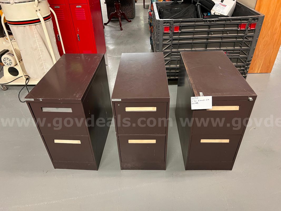 3 File Cabinets(2 Drawer)