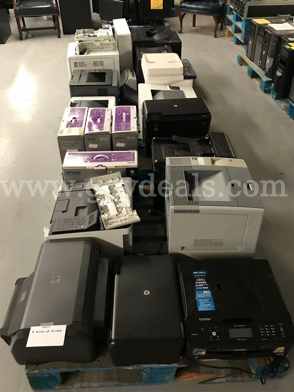 3 Pallets of Printers