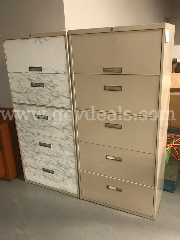 2 Lateral File Cabinets(5 Drawer)